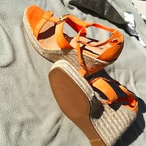 Orange Wedge OpenToe Sandals